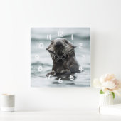 ワイズオッター スクエア壁時計 (ホーム)