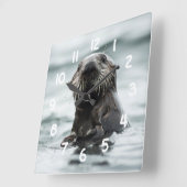 ワイズオッター スクエア壁時計 (傾斜)