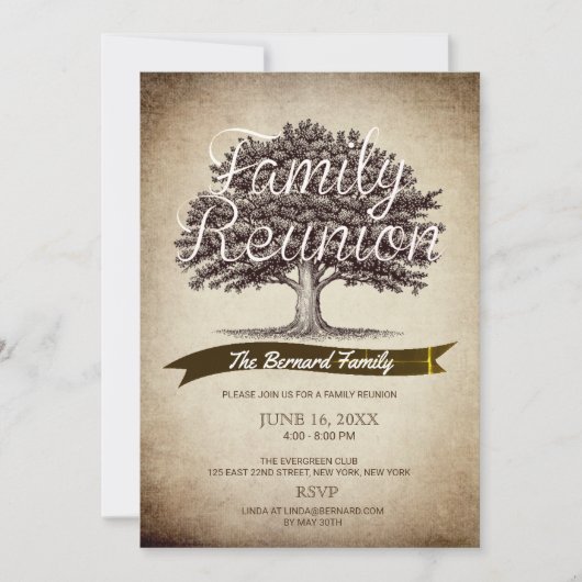 ワイズオークツリーヴィンテージファミリー懇親会招待状 招待状 (正面)