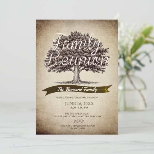 ワイズオークツリーヴィンテージファミリー懇親会招待状 招待状 (スタンド正面)