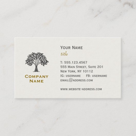 ワイズオールドツリー名刺 名刺 (正面)