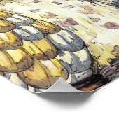 ワイズオールドフクロウプリント ポスター (角)