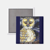 ワイズオールドフクロウ磁石 マグネット (正面/裏面)