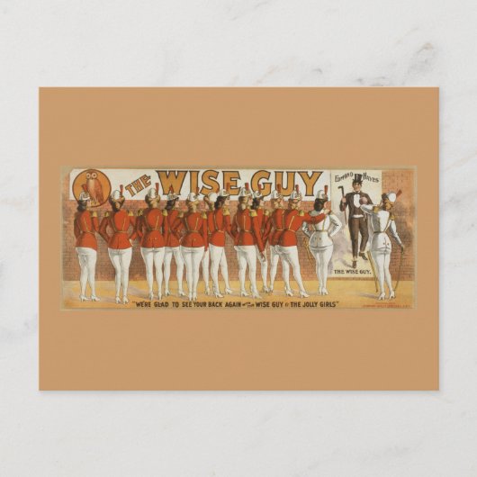 ワイズガイヴィンテージ1906年劇場ポスター ポストカード (正面)
