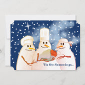 ワイズシェフ雪だるまトルコ料理クリスマス シーズンカード (正面)