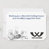 ワイズシェフ雪だるまトルコ料理クリスマス シーズンカード (裏面)