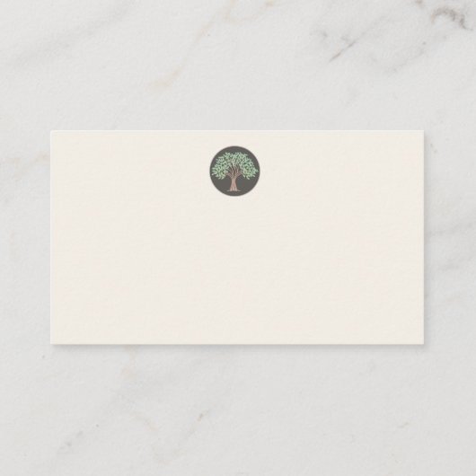 ワイズツリーロゴライフコーチとNaturopath 名刺 (裏面)