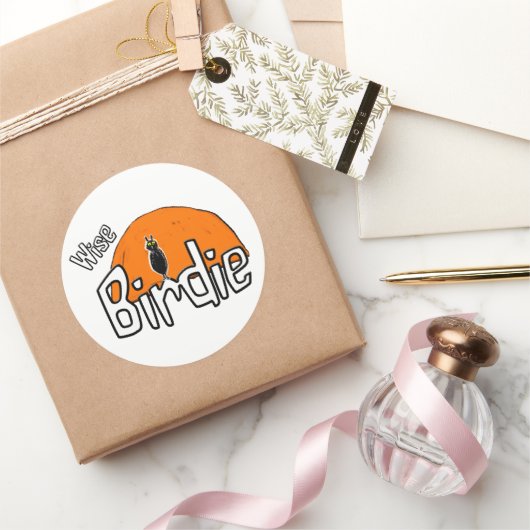 ワイズバーディクラシックラウンドステッカー ラウンドシール (ギフト)