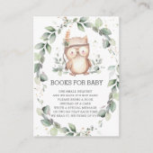 ワイズフクロウウッドランドグリーンリースブックベビー エンクロージャーカード (正面)