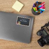 ワイズフクロウパーソナライズされたChalkboard先生 長方形シール