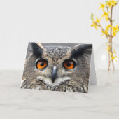 ワイズフクロウ写真 カード (黄色い花)