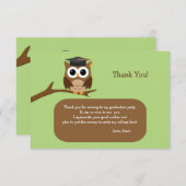 ワイズフクロウ卒業お礼 招待状 (正面/裏面)