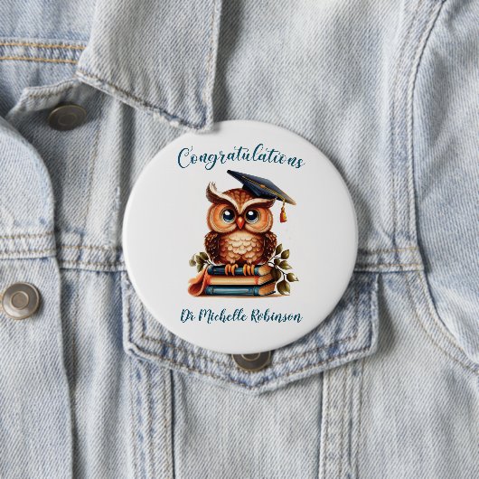 ワイズフクロウ卒業祝い 缶バッジ (インサイチュ)
