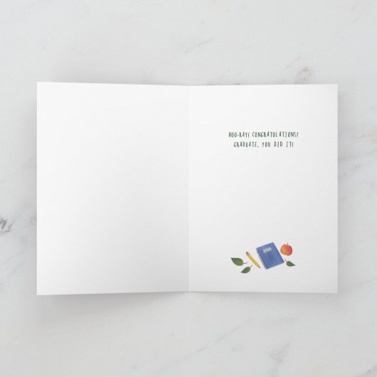 ワイズフクロウ卒業 カード (内部)