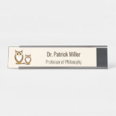 ワイズフクロウ哲学教授 デスクネームプレート (正面)