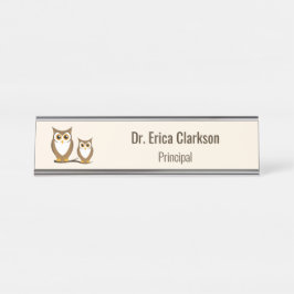 ワイズフクロウ校長 デスクネームプレート