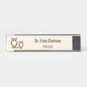 ワイズフクロウ校長 デスクネームプレート (正面)