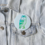 ワイズフクロウ線スケッチ青緑 缶バッジ<br><div class="desc">賢いフクロウが君を見守る!私の店をもっと見て!</div>