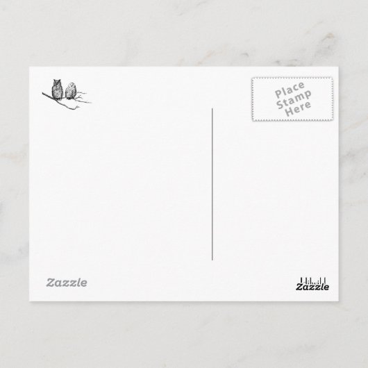 ワイズフクロウ英知はがき ポストカード (裏面)