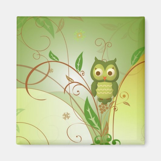 ワイズフクロウ マグネット (正面)