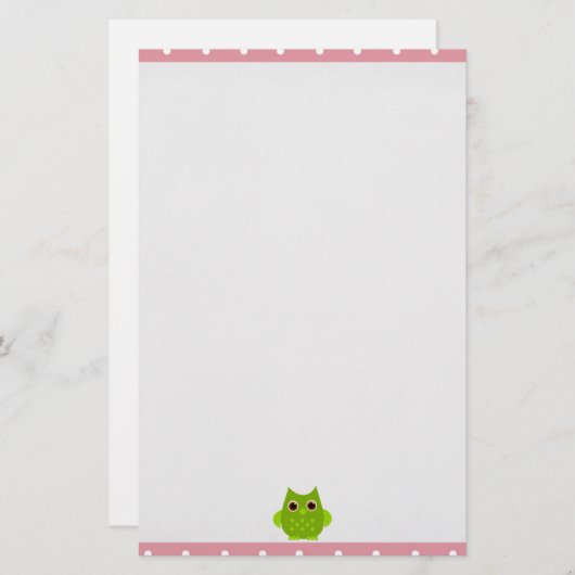 ワイズフクロウ 便箋 (正面/裏面)