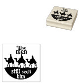 ワイズメンズキャンメルクリスマスススススクエアウッド ラバースタンプ (押印)