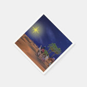 ワイズメンズスタークリスマスグラフィック スタンダードカクテルナプキン (角)