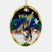 ワイズメンズトリカラーオーストラリア羊飼い セラミックオーナメント (右)