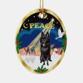 ワイズメンズ – Schipperke セラミックオーナメント (右)