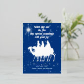 ワイズメン聖なる書物、 経典クリスマススターフォイル葉書 箔シーズンポストカード (立ち正面)