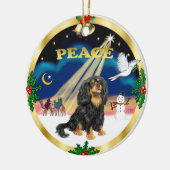 ワイズメン – ブラックとタンの騎士の王チャールズ セラミックオーナメント (左)