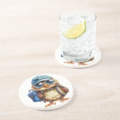 ワイズリトルトラベラー – バックパック付きキッドフクロウ コースター (側面)