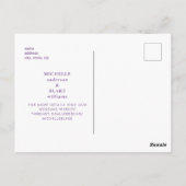 ワイズワイルドフラワーモノグラム日付を保存 ポストカード (裏面)