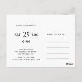 ワイズ80黒人男性と白人男性の誕生日の招待 ポストカード (裏面)