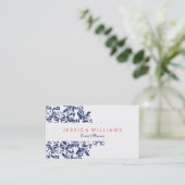 ワイズ&ネイビーブルーフローラレース 名刺 (スタンド正面)