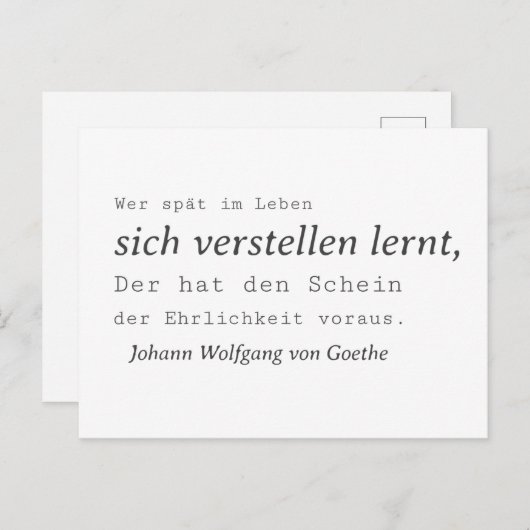 ワイセゲーテジタトシヒヴェルステレンレルネン ポストカード (正面/裏面)