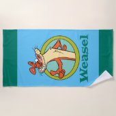 ワイゼルサムスアップキャラクターグラフィック ビーチタオル (正面)