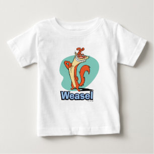 ワイゼル誇りを持ったキャラクターグラフィック ベビーTシャツ