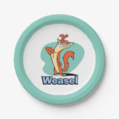 ワイゼル誇りを持ったキャラクターグラフィック ペーパープレート (正面)