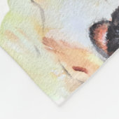 ワイゼル魔法ユーモアトーテム調和ウォーターカラーマイスティ フリースブランケット (角)