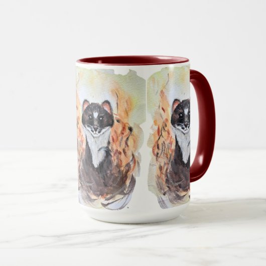 ワイゼル魔法ユーモアトーテム調和ウォーターカラーマイスティ マグカップ (正面右)