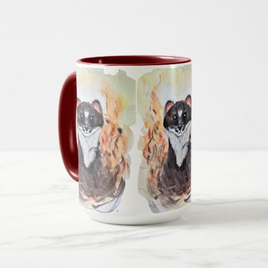 ワイゼル魔法ユーモアトーテム調和ウォーターカラーマイスティ マグカップ (正面左)