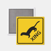 ワイゼル/フェレット交差点ハイウェイサイン マグネット (正面/裏面)