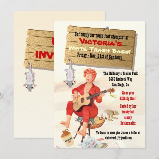 ワイテム・バッシュ招待状 招待状 (正面/裏面)