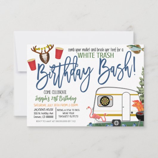 ワイトトラッシュバッシュ招待状 招待状 (正面)