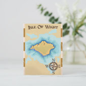 ワイトトレジャー島の地図の旅行ポスター ポストカード (スタンド正面)