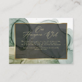 ワイトリッチ自然グリーン液体抽象芸術 エンクロージャーカード