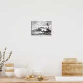 ワイト島のカリスブルック城 ポスター (キッチン)