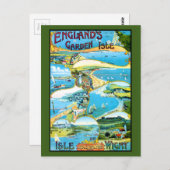 ワイト島の旅行ポスター ポストカード (正面/裏面)