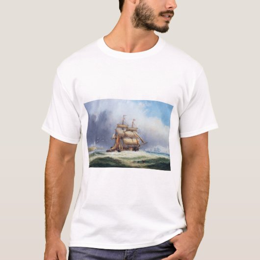 ワイト島の試験船 1887年 Tシャツ (正面)